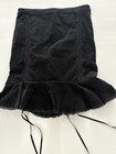 Vintage Tripp Black Velvet Corset Pencil Skirt Large Gothic Grunge Whimsigoth