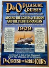 Original 1909 P o Pleasure Cruises Schedule Postcard Ss Malwa Vectis Litho Rare