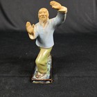 Chinese Mudman Glaze Ceramic Tai Chi Position Figurine Statue 6 5  Tall