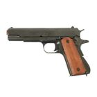 Denix 1911 A1 Non-firing Replica Full Size Metal Gun Prop Dark Wood Grips  New