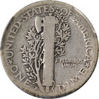 1916-d 10c Mercury Silver Dime Choice Series Key Extra Fine Xf  Monster Scarce 