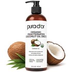 Organic Fractionated Coconut Oil Mct For Skin  Hair   Massage - 16oz Bottle