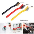 9pcs Mini Wire Brush Brass Stainless Steel Nylon For Cleaning And Rust Removing