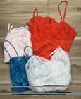 Lots Of 4 Vintage Multicolored Lingerie Lace Slip Dress Teddy Reseller Lot  