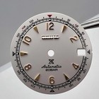 28 5mm Retro Watch Dial Green Luminous Date For Nh35 Nh36 Movement