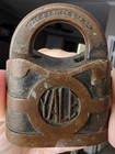 Antique Vintage Brass Bronze Yale   Towne Stamford Ct  Padlock Lock No Key
