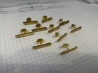 Service Bar Chenille Award Pin Letterman Jacket School Gold Nos