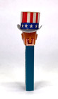 Vintage Uncle Sam Pez  Caucasian Face No Hair N f Stem Made In Austria 1975