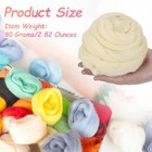 Wool Roving Yarn  80g 2 82oz Felting Wool Pure Roving Yarn  Beige