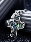Patron Saint Necklace S925 Sterling Silver Four Way Cross Necklace St Michael   