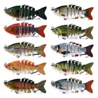 10pcs Jointed Fishing Lures Kit Plastic Artifficial Bait Hard Bait Swimbait