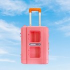 Girls Cooking Mobile Kitchen Toy Suitcase 16 rolling Play Set Extend Handle Kids