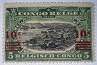 Travelstamps  Belgian Congo Stamps Scott 65  5c W  10c Overprint Mint Og Nh