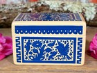 Lacquer Box Rabbits Birds Flowers    Fish Wood Handmade Olinal   Mexican Folk Art