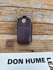 Vintage Don Hume S504 Silent Key Holder Brown Gloss Leather Police Duty Key Case