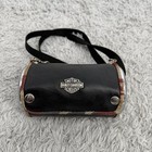 Harley Davidson Leather Purse Vtg 1990s Cylinder Chrome Air Cleaner Crossbody