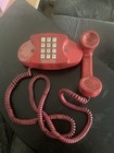 Princess Phone Red Push-button Desk 1970s Western Electric Touch-tone Untested