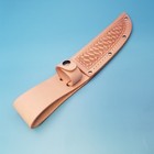 Fixed Blade Knife Sheath Only Leather Replacement Case 5  Hunting Basketweave