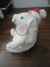 Coca-cola Polar Bear In Snow Flake Cap Bean Bag Plush 6 Inch