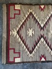 Antique Navajo Rug Na American Indian Eye Dazzler Large 64x40  Vtg Weaving