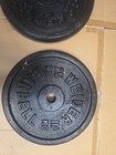 Set Of 2 Vintage Weider Barbell Pair Of Standard 25 Lb Plates 50lbs Total Weight
