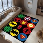 Super Hero Rug  Super Hero Logos  Superherorug  Kids Room Rug  Movie Carpet
