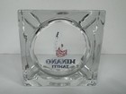 Vintage Hinano Tahiti Beer Glass Ashtray 4    Square Advertising Barware Polynesia