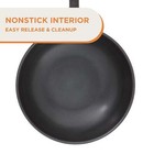 Nonstick Aluminum Wok With Lid  12 In Stir Fry Pan