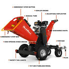 Mechmaxx Kohler 429cc 14hp Gas Powered 4-wheel Towed 6   Wood Chipper  B150 Red