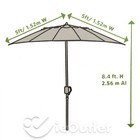 New 10  Aluminum Sunbrella Auto-tilt Crank Patio Deck Commercial Market Umbrella