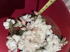 Vintage Floral Velvet Fascinator Hat 1940-50s Kentucky Derby Tea Party Wedding