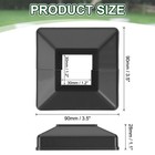 4pcs 1 2x1 2 Inches Post Sleeve Plastic Post Base Cover Column Wraps  black  