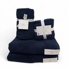 Tommy Hilfiger Blue Bath Towel Set 8pc 100  Cotton Embroidered Logo Extra Soft