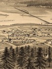 1878 Tacoma Wa Vintage Old Panoramic City Map - 16x24