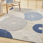  Home Aloha 42  X 66  Polypropylene Fabric Rug In Blue gray Finish 