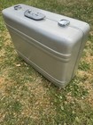 Vintage Zero Halliburton Silver Aluminum Suitcase Case 24x18x8 w combo clean