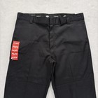 Dickies Flex Double Knee Work Pants Mens 44x32 Black Loose Fit Carpenter Work
