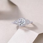 1 00 Ct Moissanite Engagement Promise Ring Women Real Solid 925 Sterling Silver