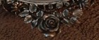 Vintage Matson  Filigree Roses Oval Vanity Mirror Tray