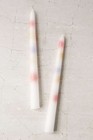 New Mutli-color Drip Candles  2 Per Pack   taper Candles  1  White