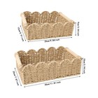2pcs Hand Woven Storage Baskets Natural Fibers Free Standing