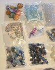 23 Mixed Beads Supply Beading Jewelry Crystal Spacers Gold Silver Glass Bead Lot