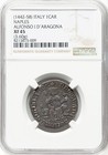 Italy 1442-1458 Ad Alfonso I D   aragona 1 Carlino 1car Silver Coin Rare  Ngc Xf45