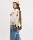 Fashion Coach Ashton Baguette Bag In Signature Canvas  Tan natural Cy658 Outlet
