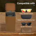 Pu Leather Hard Carrying Case For Ray-ban Meta Wayfarer Oakley Ai Smart Glasses
