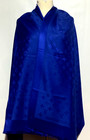Auth Louis Vuitton  Scarf Shawl Stole Wrap 65  Cashmere 35  Silk Navy Blue Used