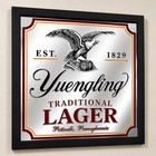 Yuengling Mirror   Framed Beer  Hanging Wall Sign Decor  Man Cave Bar Decor  
