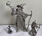 Vintage Pewter Wizard Castle   Dragon Lot W  Crystals Made By Gallo Traumwelt M
