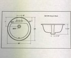 Drop-in Bathroom Round Sink In Bone Color New