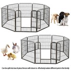 Dog 32  Playpen Crate 16 Panel Fence Pet Play Pen Exercise Puppy Kennel Cage